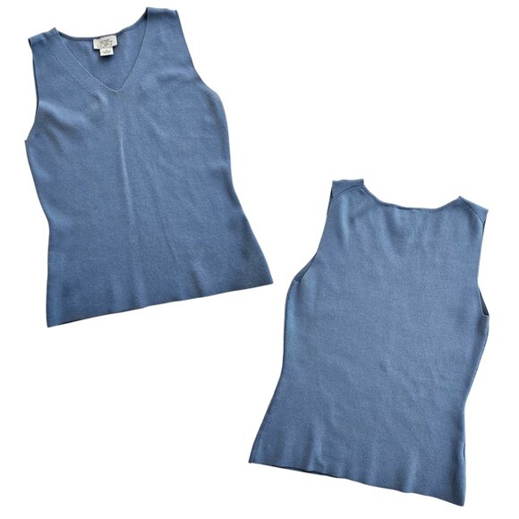 Ann Taylor Loft Cardigan & Sleeveless Top Set | Pre-Loved | XS | Bluish Gray - Picture 4 of 16